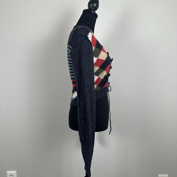 D.E.P.T. Cardigan Women Large (Fits like A Small) Wool Blend Open Front Sweater - Picture 12 of 16